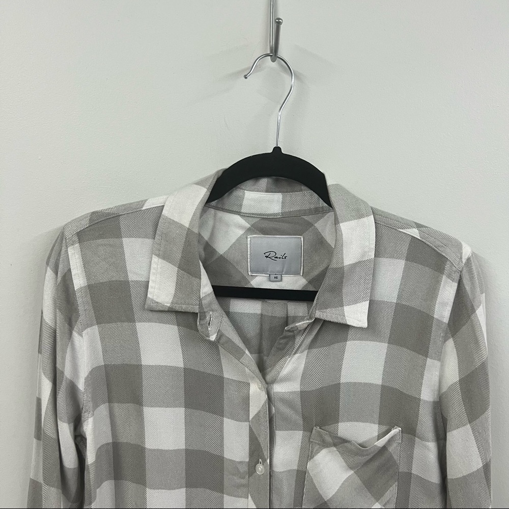 Rails Hunter Sage/White Check Button Front Shirt - image 2